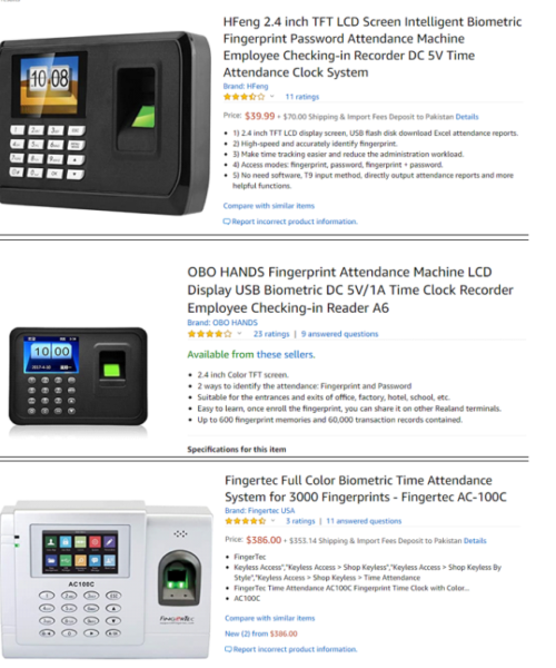 ODM Biometric access control devices