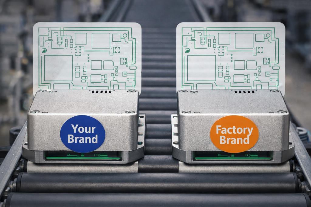 Conceptual 3D comparison of ODM vendor lock-in versus the IP Custodian model for B2B hardware design.