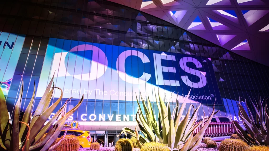 CES 2026 Las Vegas Convention Center showcasing the latest IoT and Physical AI hardware trends.